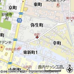 青森県黒石市弥生町53周辺の地図