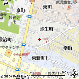 青森県黒石市弥生町52周辺の地図