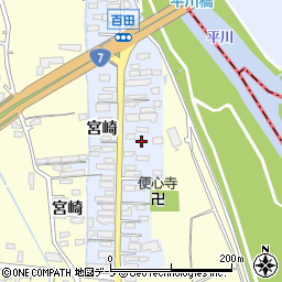 青森県弘前市百田岡本周辺の地図