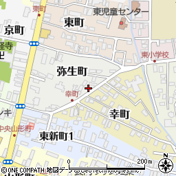 青森県黒石市弥生町45周辺の地図