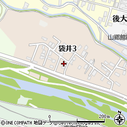青森県黒石市袋井3丁目周辺の地図