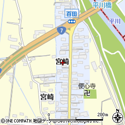 青森県弘前市百田宮崎周辺の地図