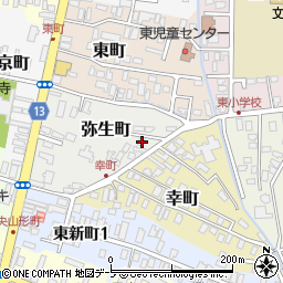 青森県黒石市弥生町41周辺の地図