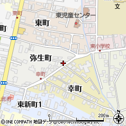 青森県黒石市弥生町43周辺の地図
