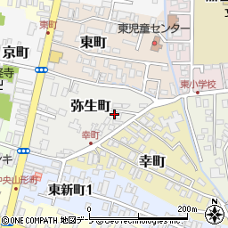青森県黒石市弥生町40周辺の地図