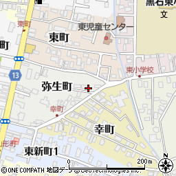 青森県黒石市弥生町30周辺の地図
