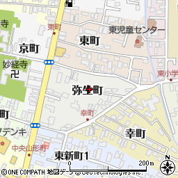 青森県黒石市弥生町35周辺の地図
