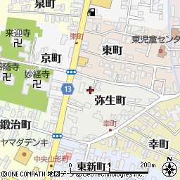 青森県黒石市弥生町22周辺の地図