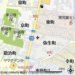 青森県黒石市弥生町17周辺の地図