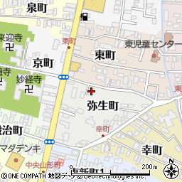 青森県黒石市弥生町24周辺の地図