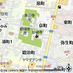 日連宗法輪山妙経寺周辺の地図