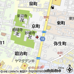 青森県黒石市京町14周辺の地図