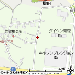 青森県弘前市岩賀周辺の地図