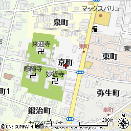 青森県黒石市京町周辺の地図