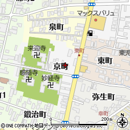 青森県黒石市京町30周辺の地図
