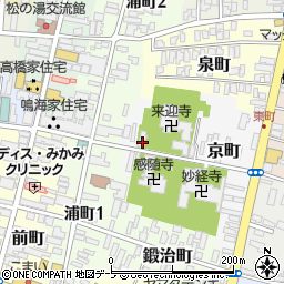 青森県黒石市京町寺町周辺の地図