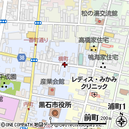 青森県黒石市横町周辺の地図