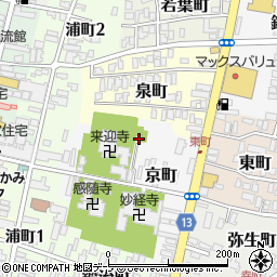 青森県黒石市京町56周辺の地図