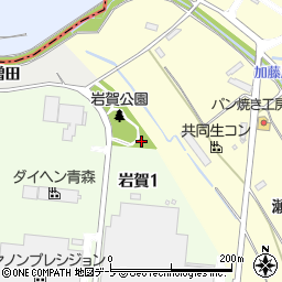 岩賀公園周辺の地図