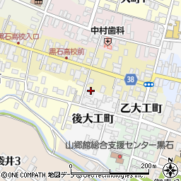 青森県黒石市後大工町38周辺の地図