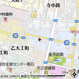 青森県黒石市上町21周辺の地図