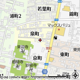 青森県黒石市泉町9周辺の地図