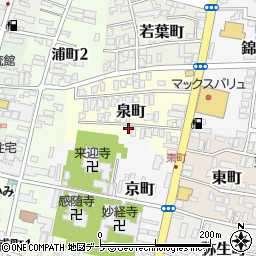 青森県黒石市泉町14周辺の地図