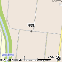 青森県弘前市中崎平野周辺の地図