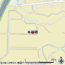 青森県黒石市牡丹平木田橋周辺の地図