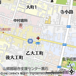 青森県黒石市元町1周辺の地図