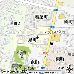 青森県黒石市泉町62周辺の地図