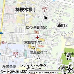 青森県黒石市中町周辺の地図