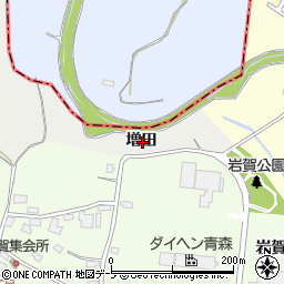 青森県弘前市清野袋増田周辺の地図