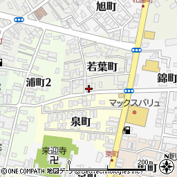 青森県黒石市若葉町24周辺の地図