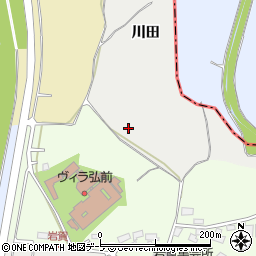 青森県弘前市清野袋川田729周辺の地図