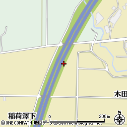 青森県黒石市牡丹平稲荷澤下周辺の地図