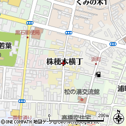 青森県黒石市株梗木横丁周辺の地図