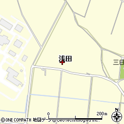 青森県弘前市津賀野浅田周辺の地図