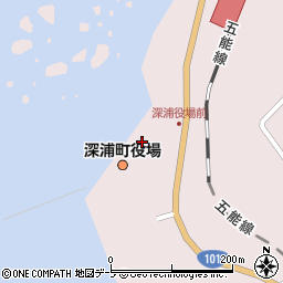 深浦町役場　会計課周辺の地図