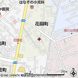 青森県黒石市花園町39周辺の地図