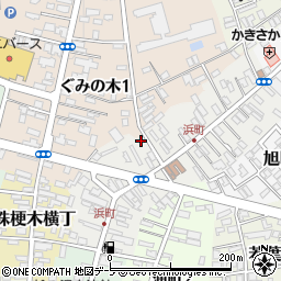 青森県黒石市浜町周辺の地図