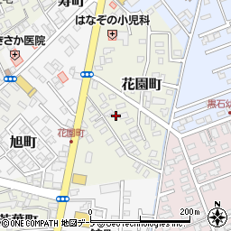 青森県黒石市花園町27周辺の地図