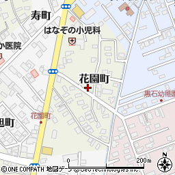 青森県黒石市花園町51周辺の地図