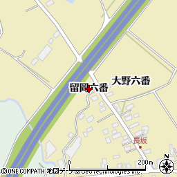 青森県黒石市上十川（留岡六番）周辺の地図