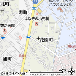 青森県黒石市花園町37周辺の地図