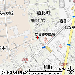 青森県黒石市道北町1周辺の地図