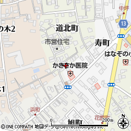 青森県黒石市道北町38周辺の地図