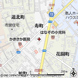 青森県黒石市寿町8周辺の地図