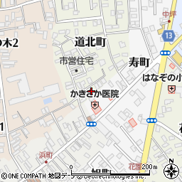 青森県黒石市道北町36周辺の地図