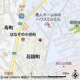 青森県黒石市花園町80-4周辺の地図